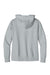 District DT8103 Womens Re-Fleece Full Zip Hooded Sweatshirt Hoodie w/ Pockets Heather Light Grey Flat Back