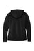 District DT8103 Womens Re-Fleece Full Zip Hooded Sweatshirt Hoodie w/ Pockets Black Flat Back