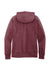 District DT8103 Womens Re-Fleece Full Zip Hooded Sweatshirt Hoodie w/ Pockets Heather Maroon Flat Back