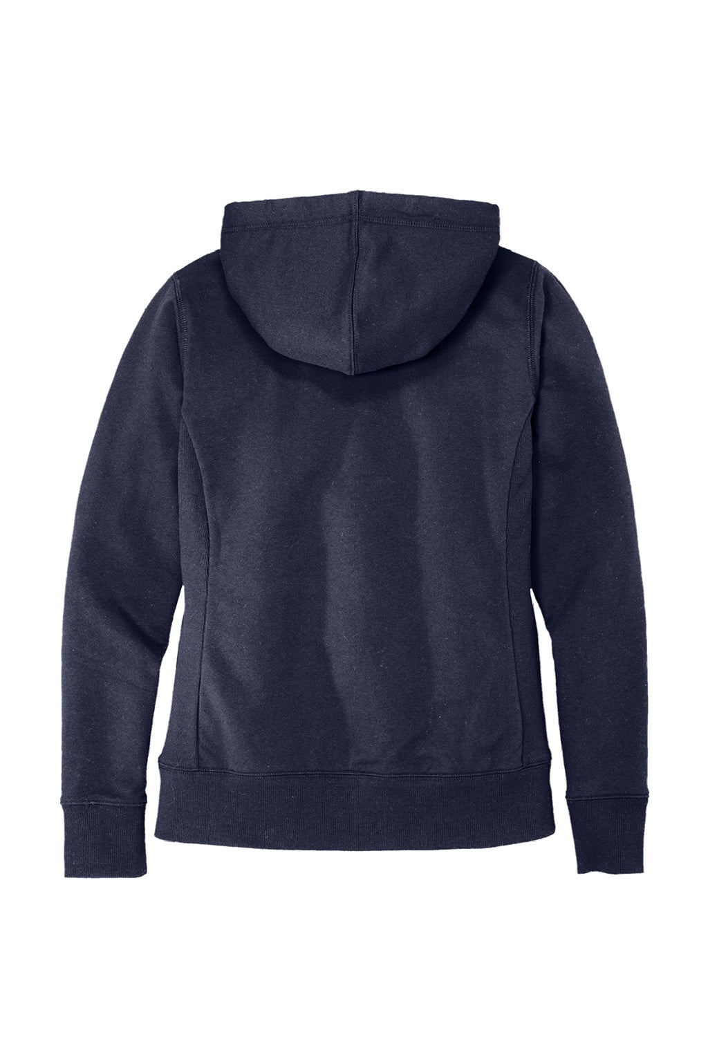 District DT8103 Womens Re-Fleece Full Zip Hooded Sweatshirt Hoodie w/ Pockets True Navy Blue Flat Back