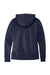 District DT8103 Womens Re-Fleece Full Zip Hooded Sweatshirt Hoodie w/ Pockets True Navy Blue Flat Back