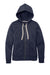 District DT8103 Womens Re-Fleece Full Zip Hooded Sweatshirt Hoodie w/ Pockets True Navy Blue Flat Front