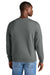 District DT8104 Mens Re-Fleece Crewneck Sweatshirt Heather Deep Grey Model Back