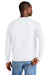 District DT8104 Mens Re-Fleece Crewneck Sweatshirt White Model Back
