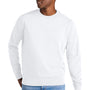 District Mens Re-Fleece Crewneck Sweatshirt - White - NEW
