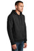 District DT810 Mens The Concert Fleece Hooded Sweatshirt Hoodie w/ Pouch Pocket Black Model 3q