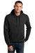 District DT810 Mens The Concert Fleece Hooded Sweatshirt Hoodie w/ Pouch Pocket Black Model Front