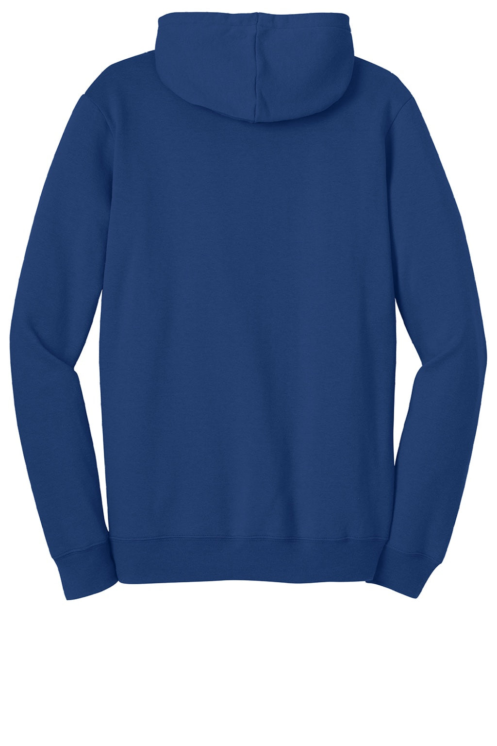 District DT810 Mens The Concert Fleece Hooded Sweatshirt Hoodie w/ Pouch Pocket Deep Royal Blue Flat Back