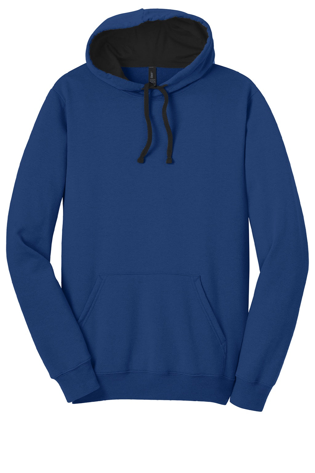 District DT810 Mens The Concert Fleece Hooded Sweatshirt Hoodie w/ Pouch Pocket Deep Royal Blue Flat Front