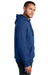 District DT810 Mens The Concert Fleece Hooded Sweatshirt Hoodie w/ Pouch Pocket Deep Royal Blue Model Side