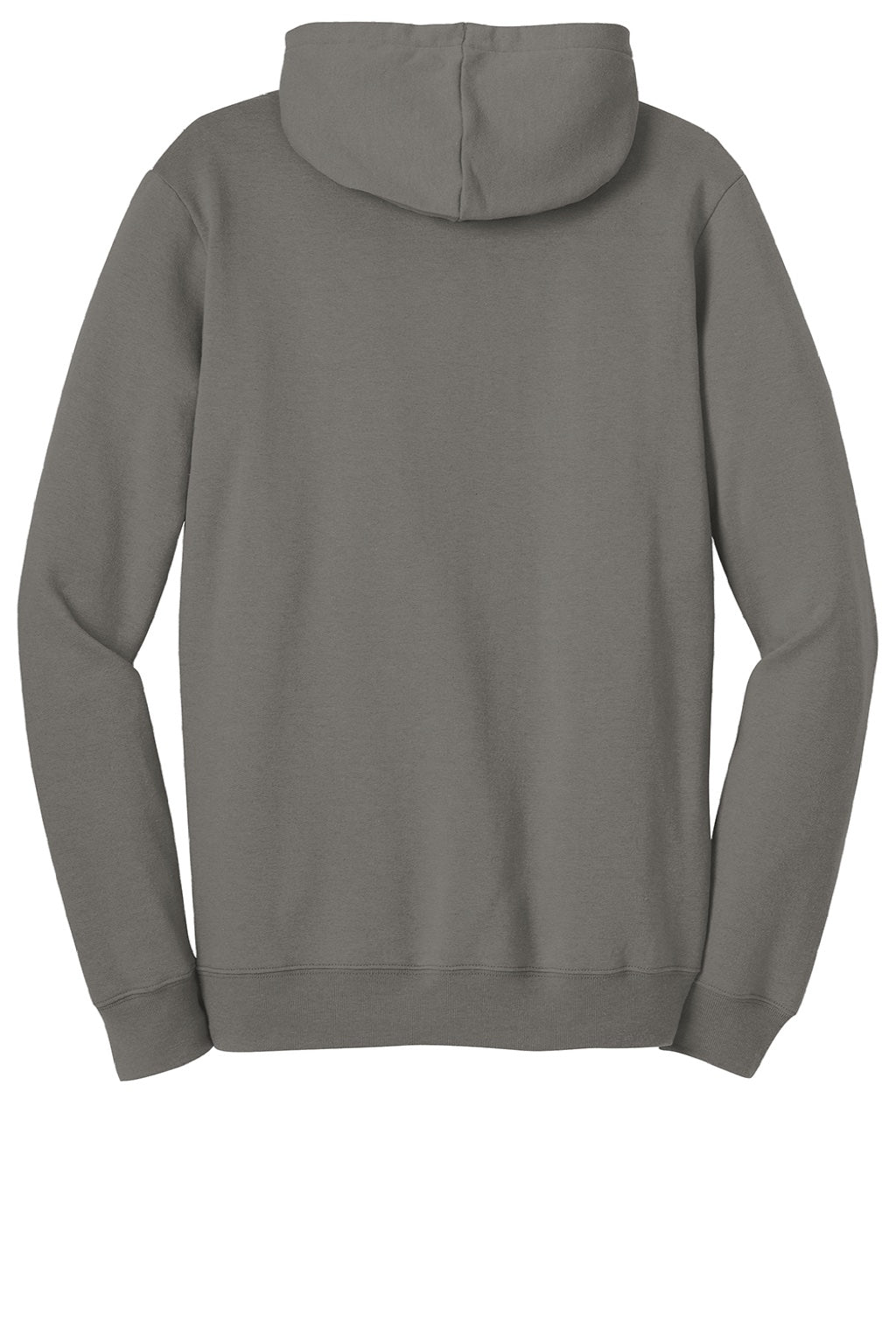 District DT810 Mens The Concert Fleece Hooded Sweatshirt Hoodie w/ Pouch Pocket Grey Flat Back