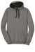 District DT810 Mens The Concert Fleece Hooded Sweatshirt Hoodie w/ Pouch Pocket Grey Flat Front
