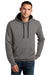 District DT810 Mens The Concert Fleece Hooded Sweatshirt Hoodie w/ Pouch Pocket Grey Model Front