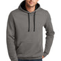 District Mens The Concert Fleece Hooded Sweatshirt Hoodie w/ Pouch Pocket - Grey