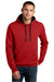 District DT810 Mens The Concert Fleece Hooded Sweatshirt Hoodie w/ Pouch Pocket New Red Model Front