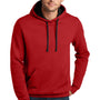District Mens The Concert Fleece Hooded Sweatshirt Hoodie w/ Pouch Pocket - New Red