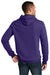 District DT810 Mens The Concert Fleece Hooded Sweatshirt Hoodie w/ Pouch Pocket Purple Model Back