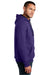 District DT810 Mens The Concert Fleece Hooded Sweatshirt Hoodie w/ Pouch Pocket Purple Model Side