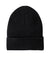 District Hats DT815 Unisex Re-Fleece Beanie Black Flat Front