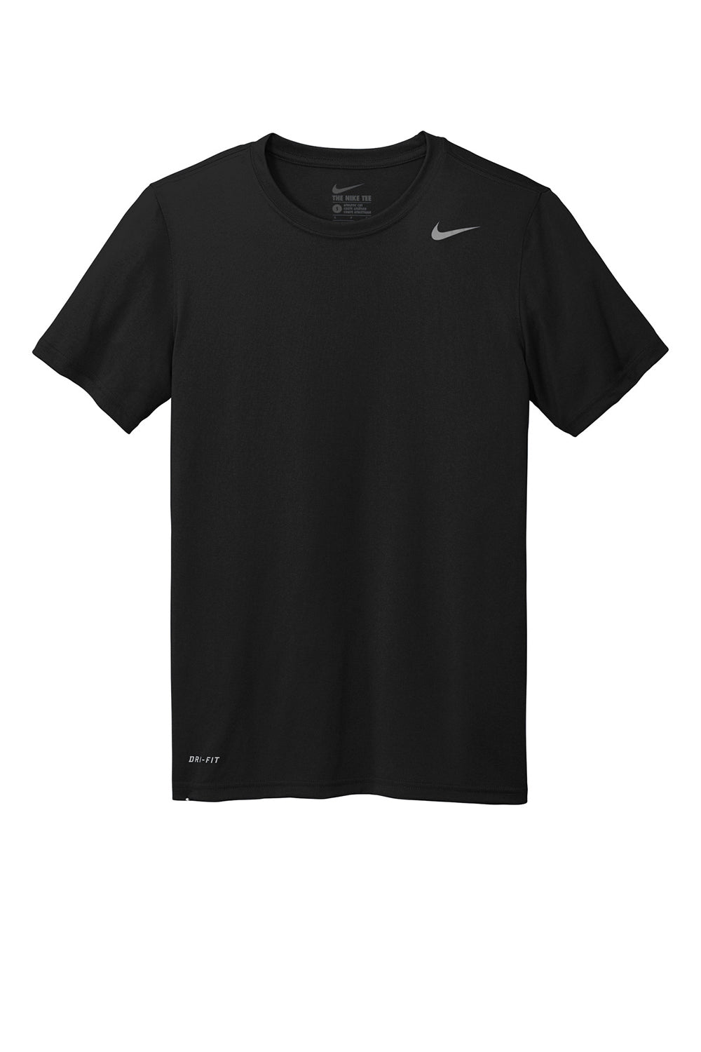 Nike DV7299 Mens Team rLegend Dri-Fit Moisture Wicking Short Sleeve Crewneck T-Shirt Black Flat Front