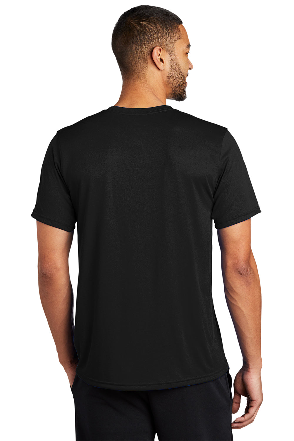 Nike DV7299 Mens Team rLegend Dri-Fit Moisture Wicking Short Sleeve Crewneck T-Shirt Black Model Back