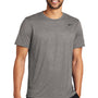 Nike Mens Team rLegend Dri-Fit Moisture Wicking Short Sleeve Crewneck T-Shirt - Heather Carbon Grey - NEW