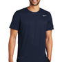 Nike Mens Team rLegend Dri-Fit Moisture Wicking Short Sleeve Crewneck T-Shirt - College Navy Blue - NEW
