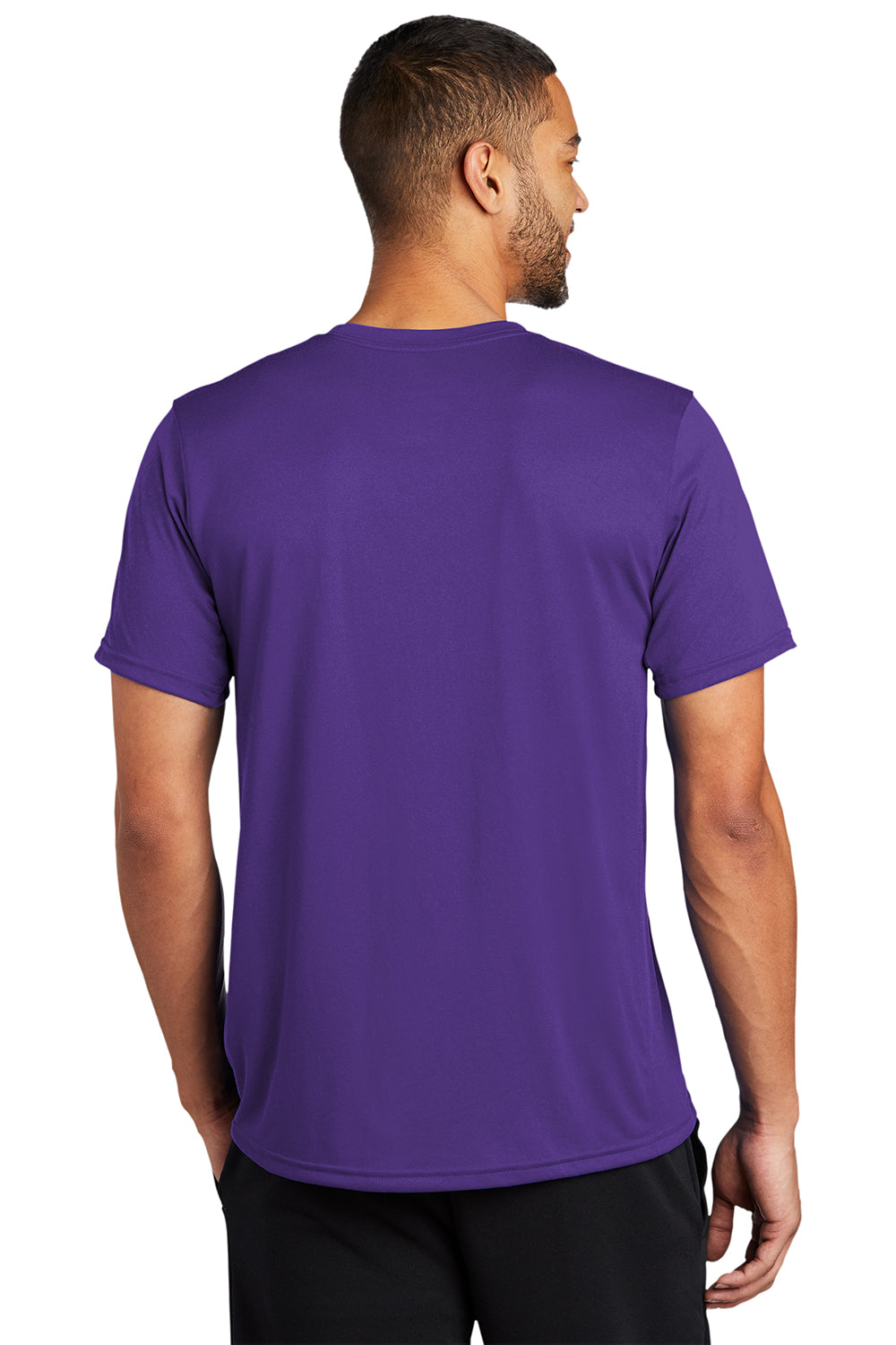 Nike DV7299 Mens Team rLegend Dri-Fit Moisture Wicking Short Sleeve Crewneck T-Shirt Court Purple Model Back