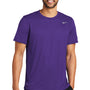 Nike Mens Team rLegend Dri-Fit Moisture Wicking Short Sleeve Crewneck T-Shirt - Court Purple