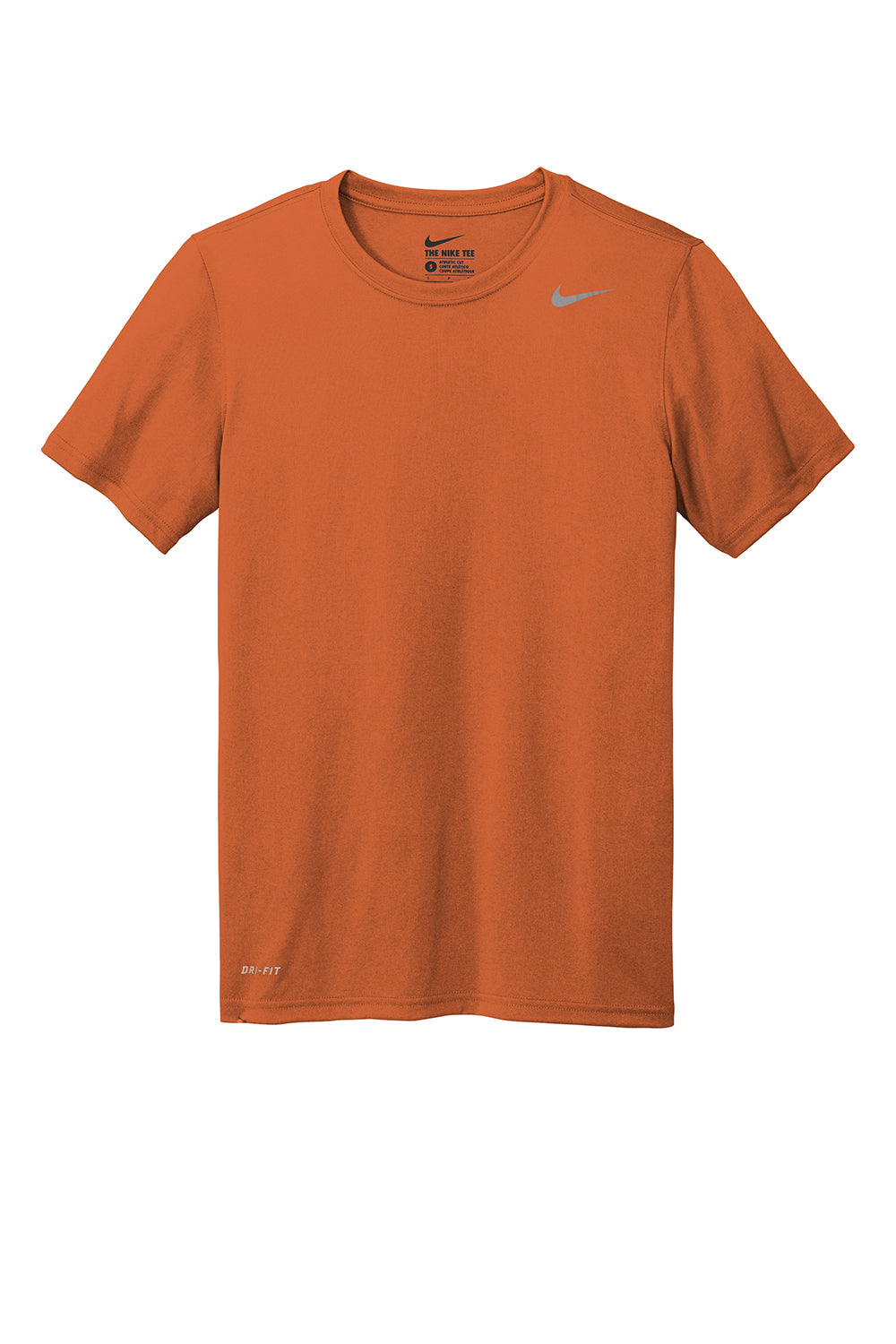 Nike DV7299 Mens Team rLegend Dri-Fit Moisture Wicking Short Sleeve Crewneck T-Shirt Desert Orange Flat Front