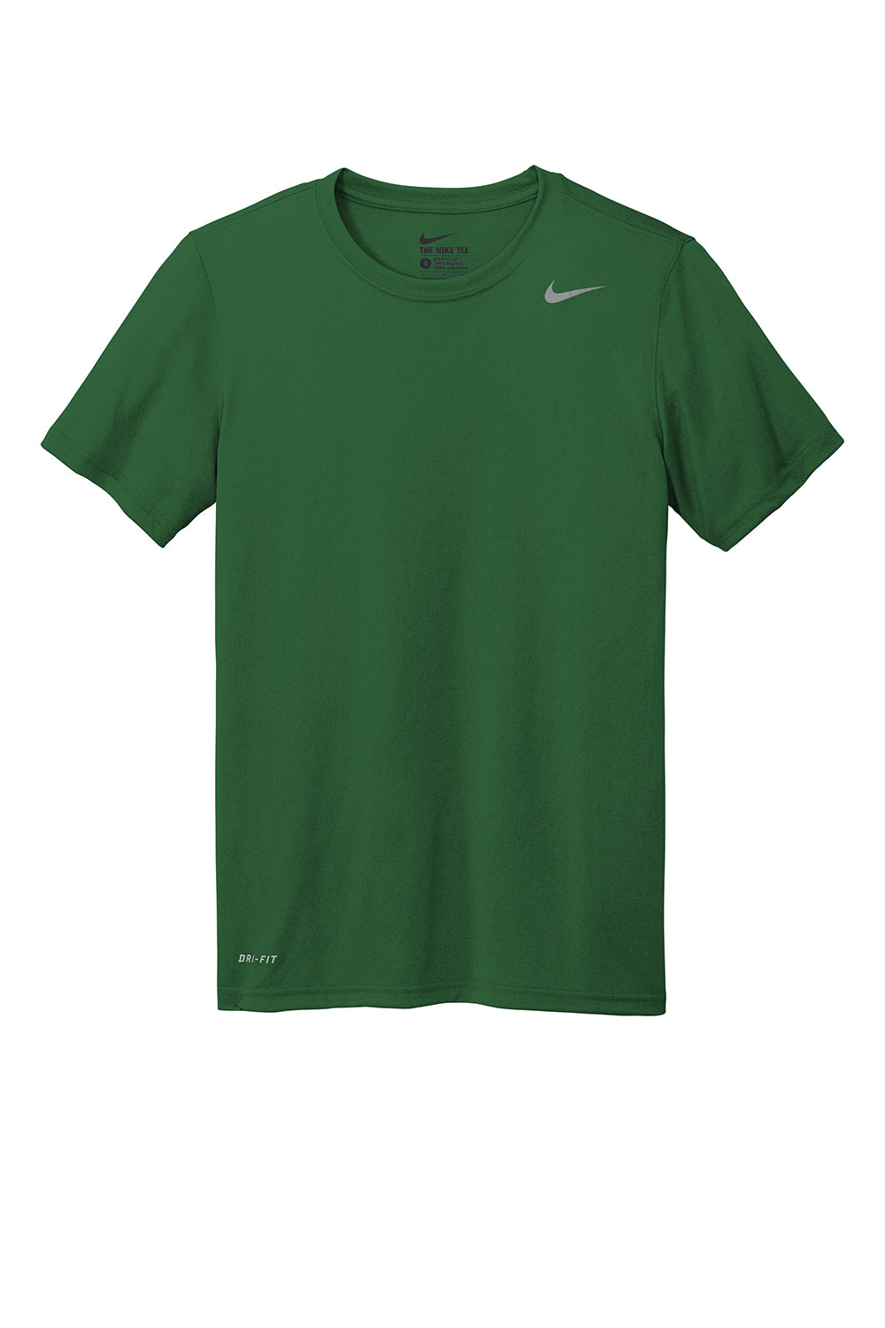 Nike DV7299 Mens Team rLegend Dri-Fit Moisture Wicking Short Sleeve Crewneck T-Shirt Gorge Green Flat Front