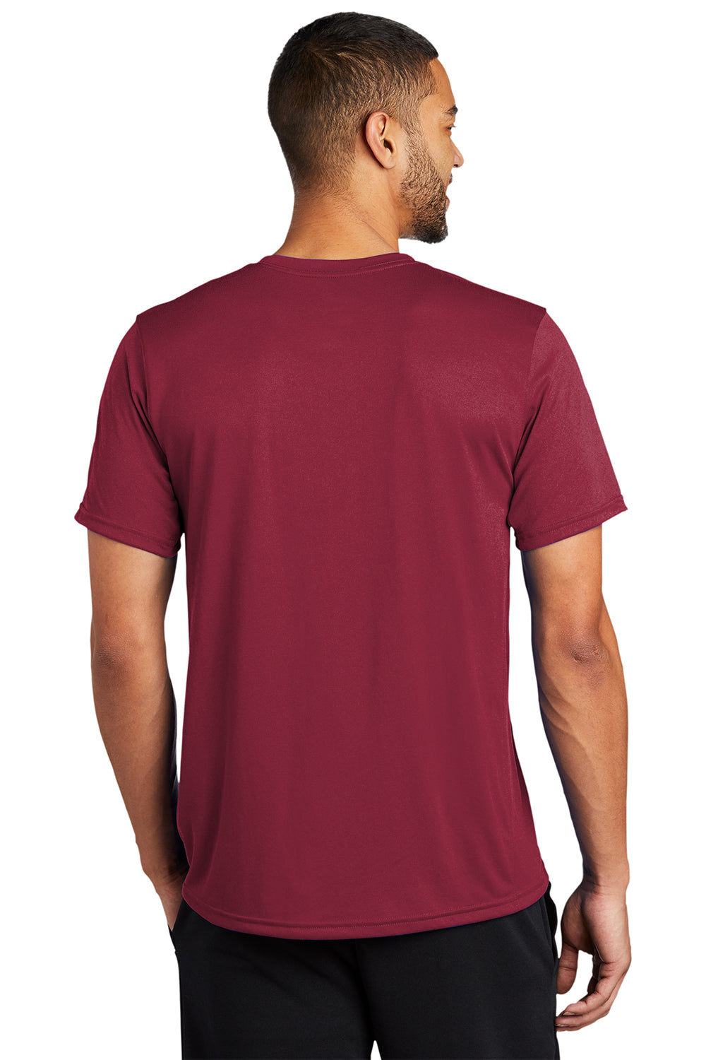Nike DV7299 Mens Team rLegend Dri-Fit Moisture Wicking Short Sleeve Crewneck T-Shirt Team Maroon Model Back