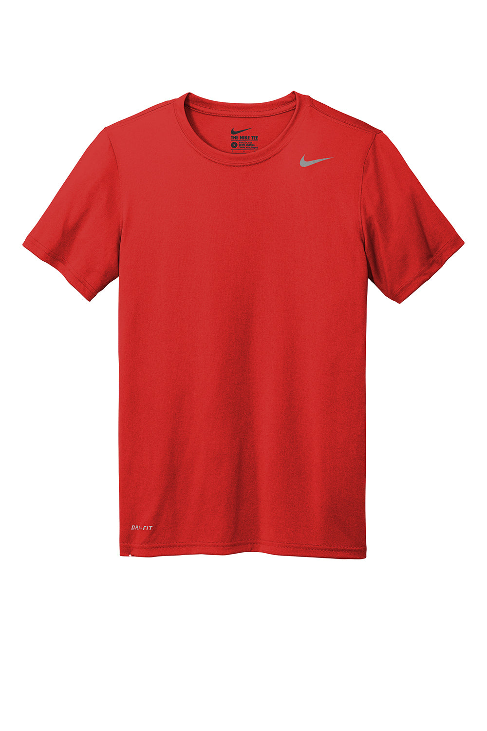 Nike DV7299 Mens Team rLegend Dri-Fit Moisture Wicking Short Sleeve Crewneck T-Shirt University Red Flat Front