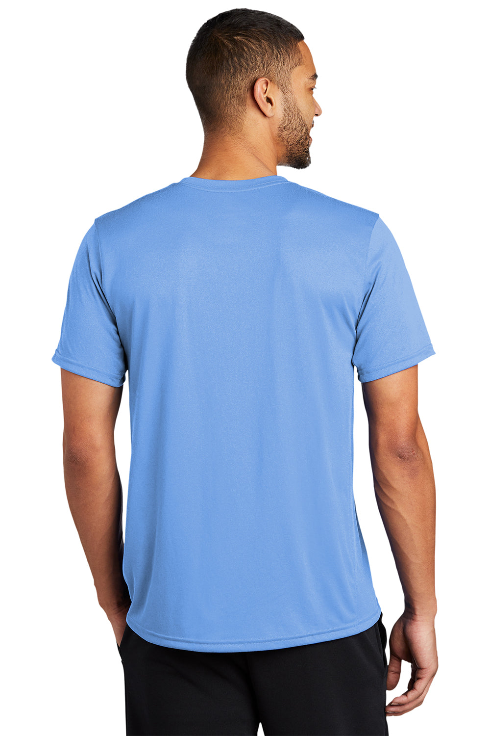 Nike DV7299 Mens Team rLegend Dri-Fit Moisture Wicking Short Sleeve Crewneck T-Shirt Valor Blue Model Back