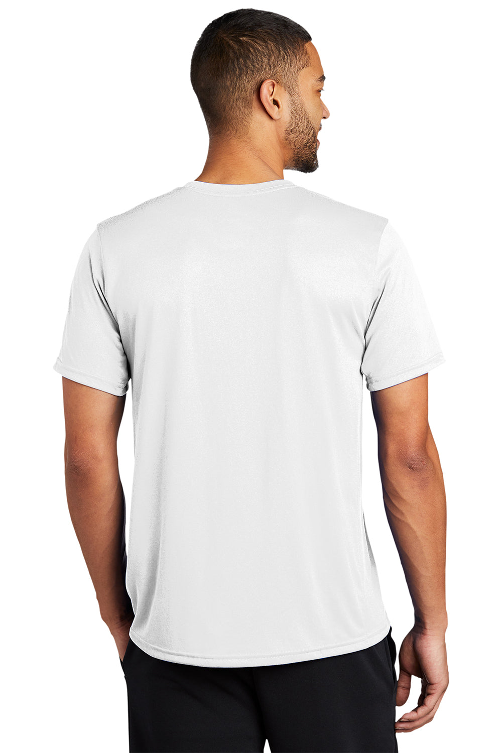 Nike DV7299 Mens Team rLegend Dri-Fit Moisture Wicking Short Sleeve Crewneck T-Shirt White Model Back