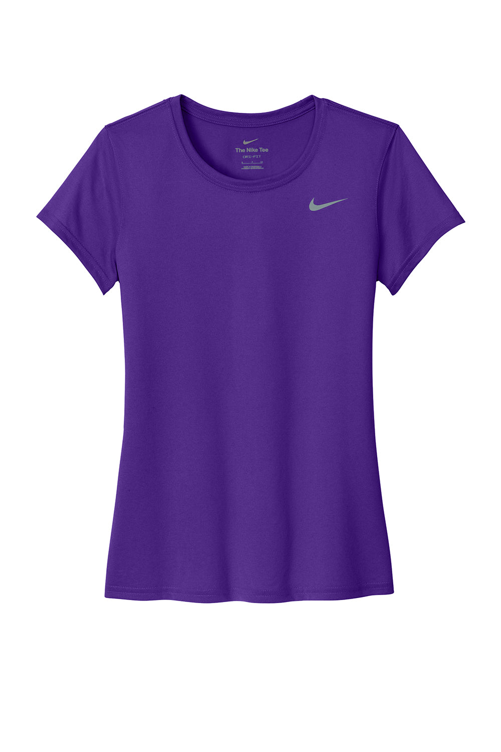 Nike DV7312 Womens Team rLegend Dri-Fit Moisture Wicking Short Sleeve Crewneck T-Shirt Court Purple Flat Front