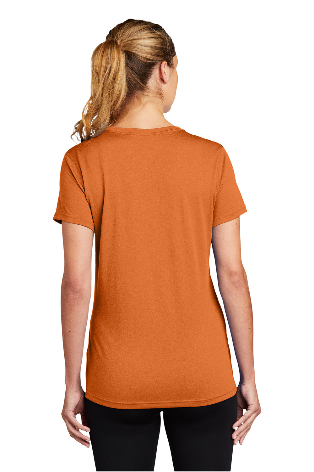 Nike DV7312 Womens Team rLegend Dri-Fit Moisture Wicking Short Sleeve Crewneck T-Shirt Desert Orange Model Back
