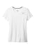 Nike DV7312 Womens Team rLegend Dri-Fit Moisture Wicking Short Sleeve Crewneck T-Shirt White Flat Front