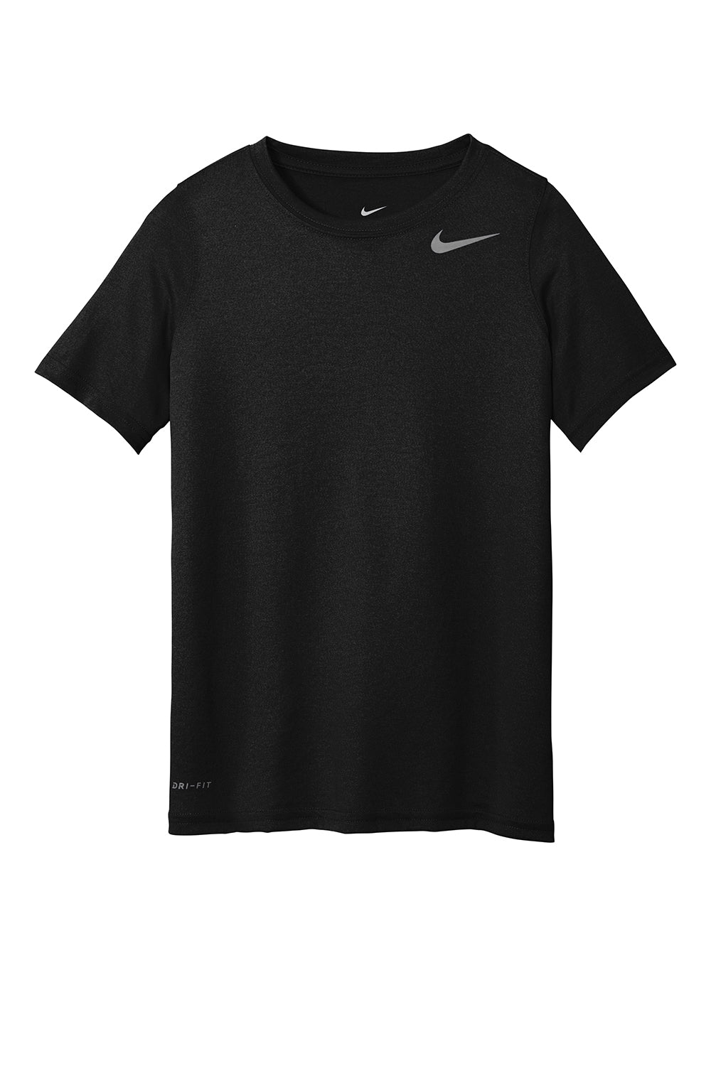 Nike DV7317 Youth Team rLegend Dri-Fit Moisure Wicking Short Sleeve Crewneck T-Shirt Black Flat Front