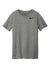 Nike DV7317 Youth Team rLegend Dri-Fit Moisture Wicking Short Sleeve Crewneck T-Shirt Heather Carbon Grey Flat Front