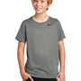 Nike Youth Team rLegend Dri-Fit Moisture Wicking Short Sleeve Crewneck T-Shirt - Heather Carbon Grey