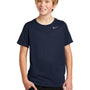 Nike Youth Team rLegend Dri-Fit Moisure Wicking Short Sleeve Crewneck T-Shirt - College Navy Blue - NEW