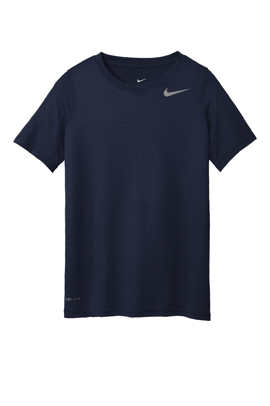 Nike DV7317 Youth Team rLegend Dri-Fit Moisture Wicking Short Sleeve Crewneck T-Shirt College Navy Blue Flat Front