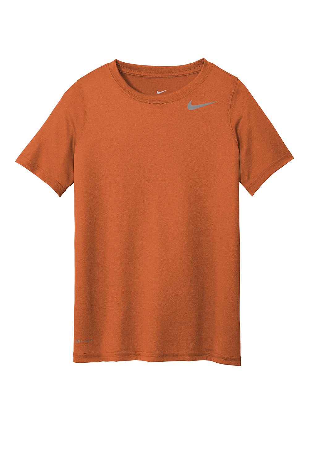 Nike DV7317 Youth Team rLegend Dri-Fit Moisure Wicking Short Sleeve Crewneck T-Shirt Desert Orange Flat Front