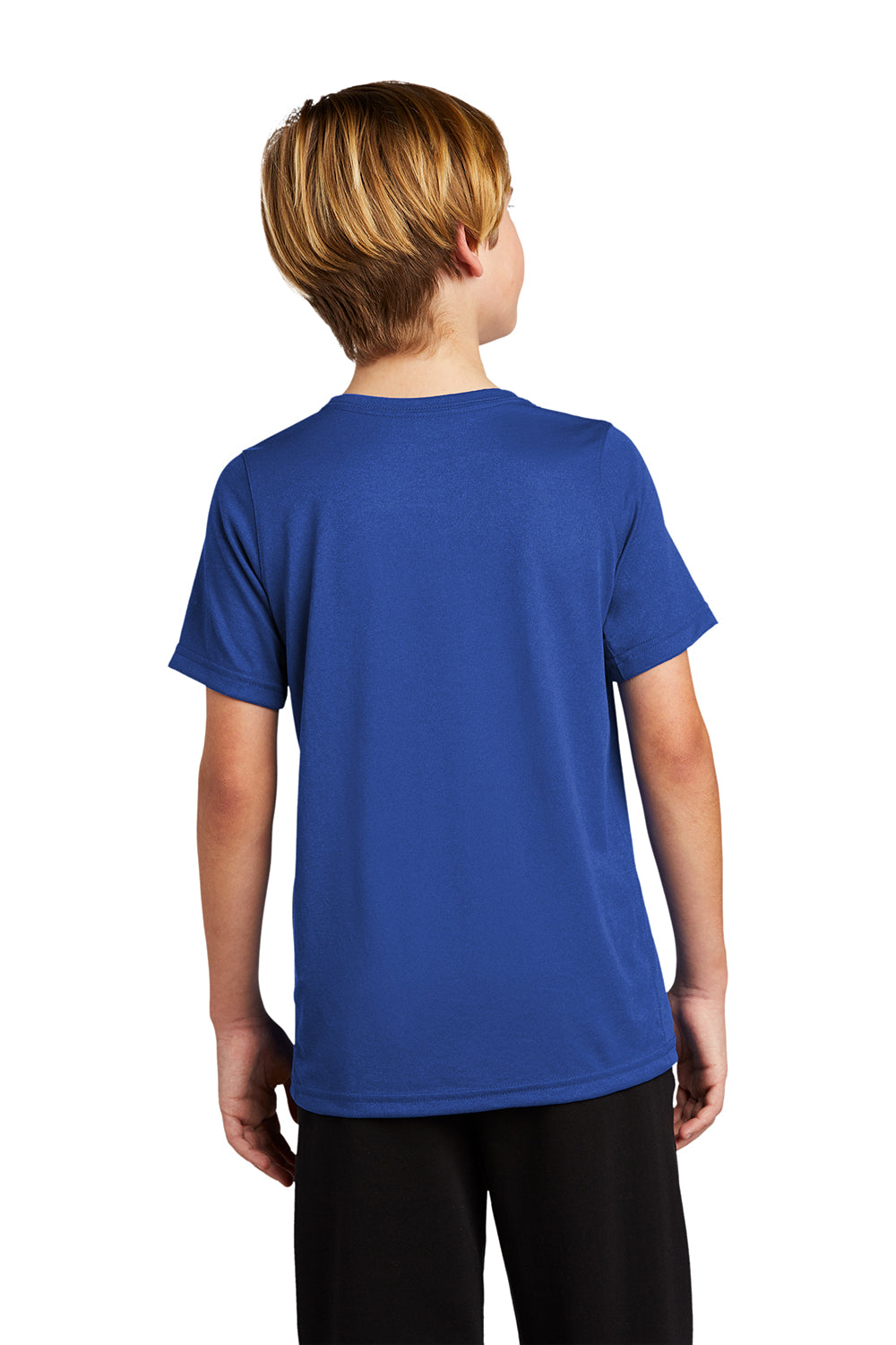 Nike DV7317 Youth Team rLegend Dri-Fit Moisure Wicking Short Sleeve Crewneck T-Shirt Game Royal Blue Model Back