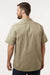 Dickies 2574 Mens Moisture Wicking Short Sleeve Button Down Work Shirt w/ Double Pockets Khaki Model Back