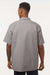 Dickies 2574 Mens Moisture Wicking Short Sleeve Button Down Work Shirt w/ Double Pockets Silver Grey Model Back
