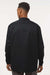 Dickies 5574 Mens Moisture Wicking Long Sleeve Button Down Work Shirt w/ Double Pockets Black Model Back