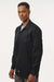 Dickies 5574 Mens Moisture Wicking Long Sleeve Button Down Work Shirt w/ Double Pockets Black Model Side