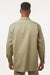 Dickies 5574 Mens Moisture Wicking Long Sleeve Button Down Work Shirt w/ Double Pockets Khaki Model Back